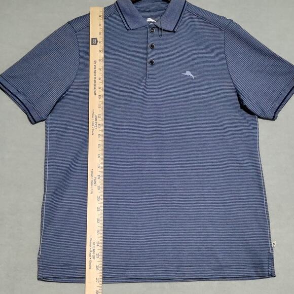 Tommy Bahama Men's Coastline Polo Shirt Size Small Navy Blue Striped NWOT - Picture 8 of 13